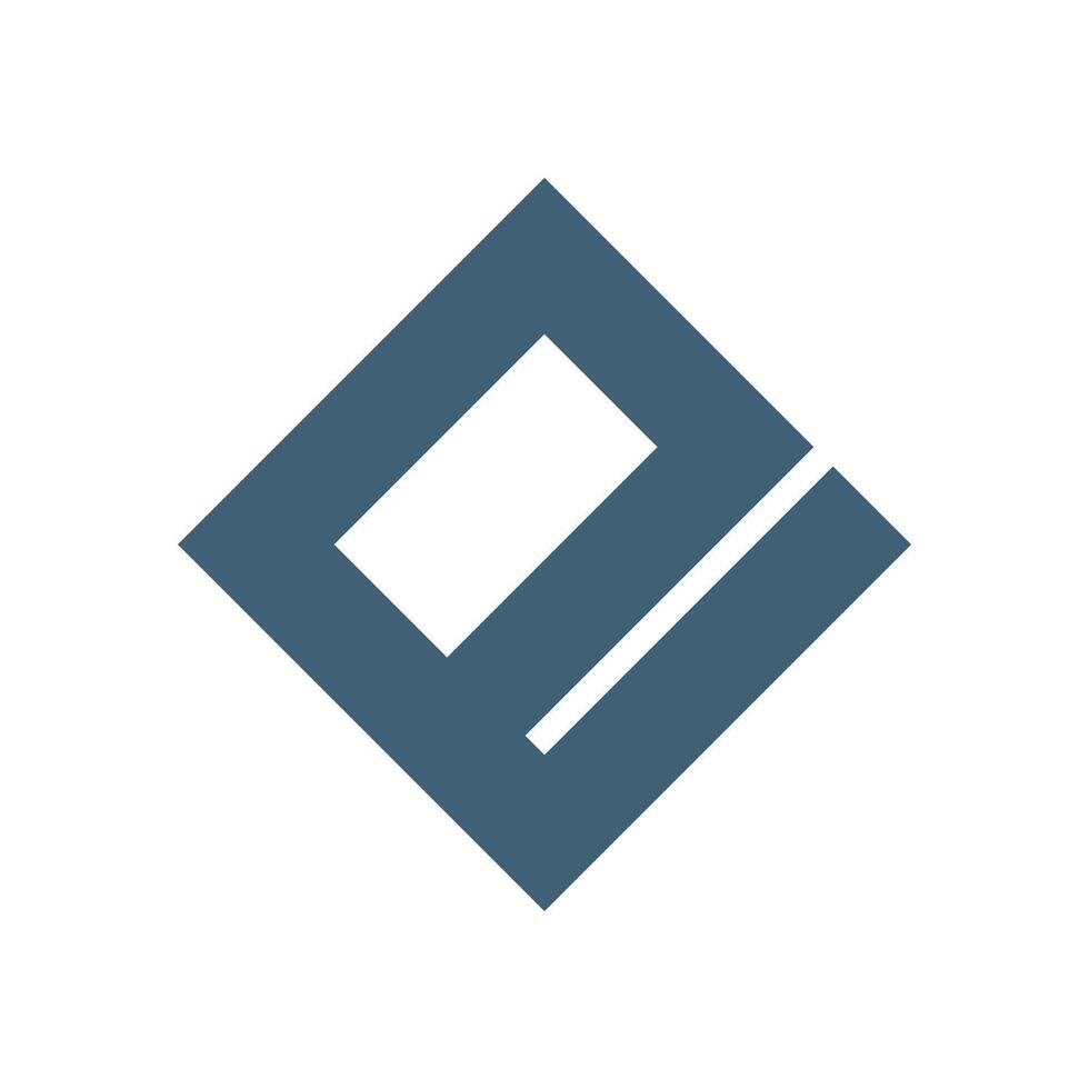 Square Diamond Shape Letter E Logo Icon Template Flat Illustration Design vector