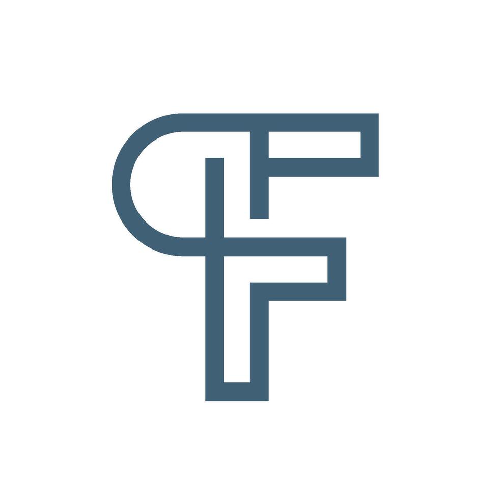 Abstract Monoline Letter F Logo Template illustration design vector
