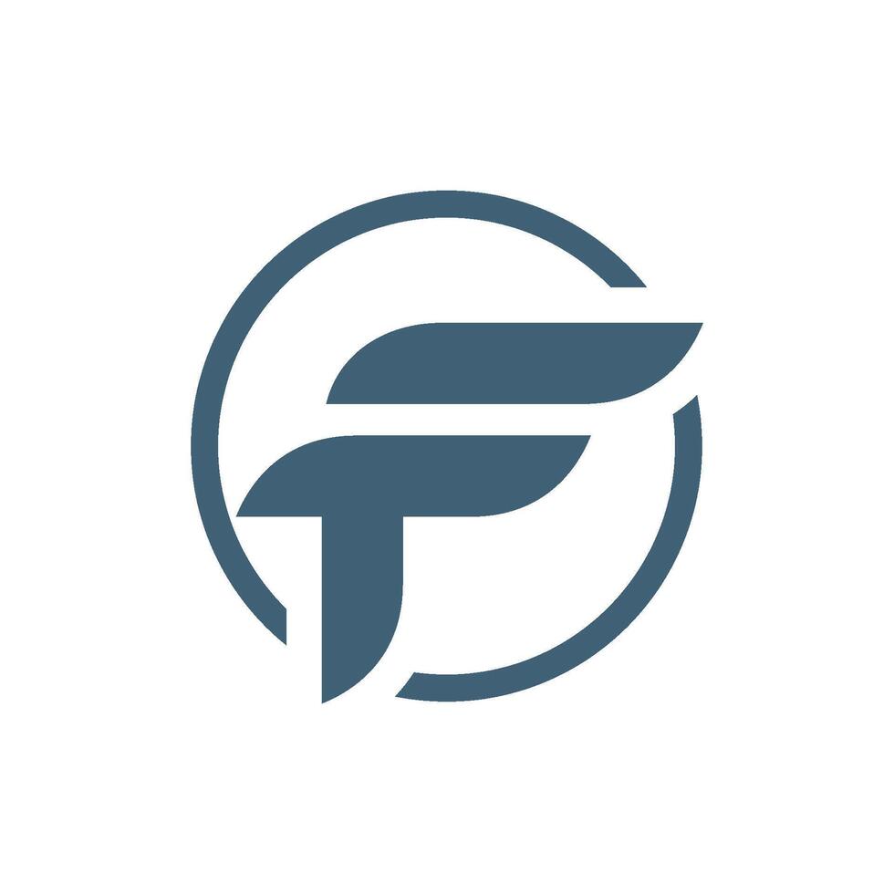 Circle Decorative Letter F Logo Template illustration design vector
