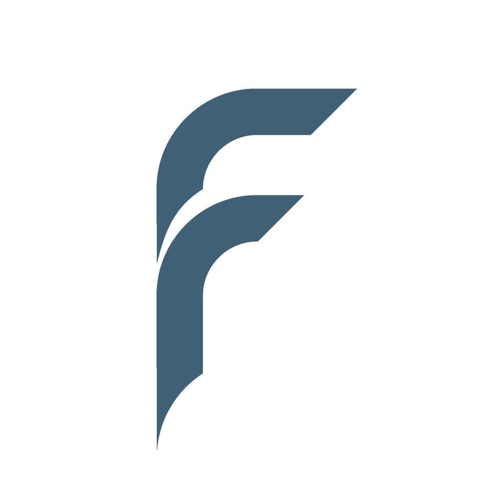 Abstract Curve Letter F Logo Template illustration design vector