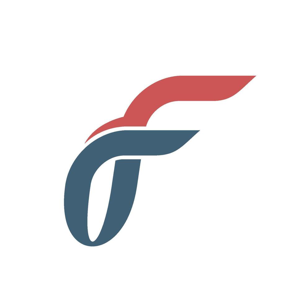 Abstract Lowercase Letter F Logo Template illustration design vector
