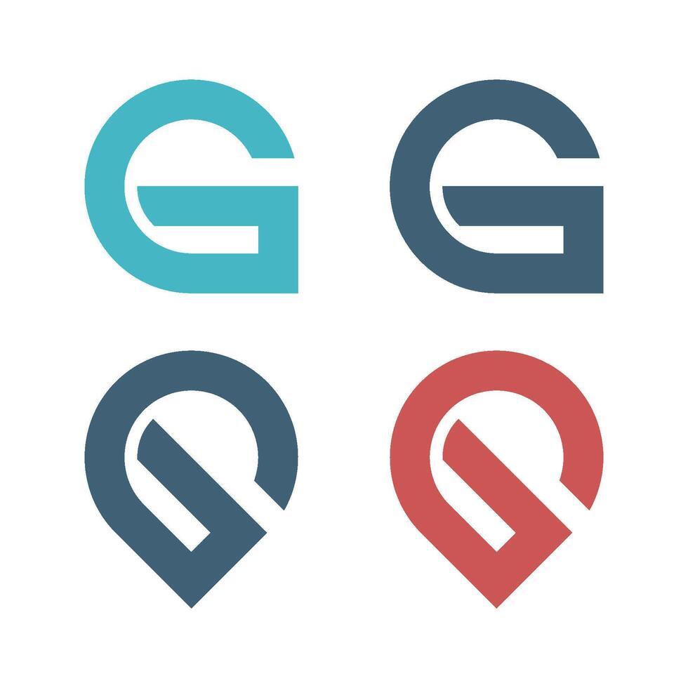 Set Colorful Letter G Logo Template illustration design vector