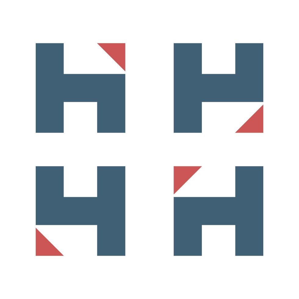 Set Letter H Logo Template illustration design vector