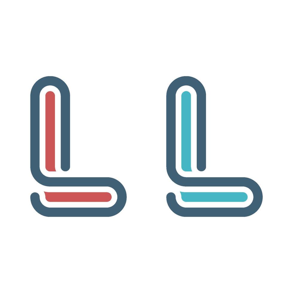 Set Rounded Letter L Logo Template Illustration Design. EPS 10. vector