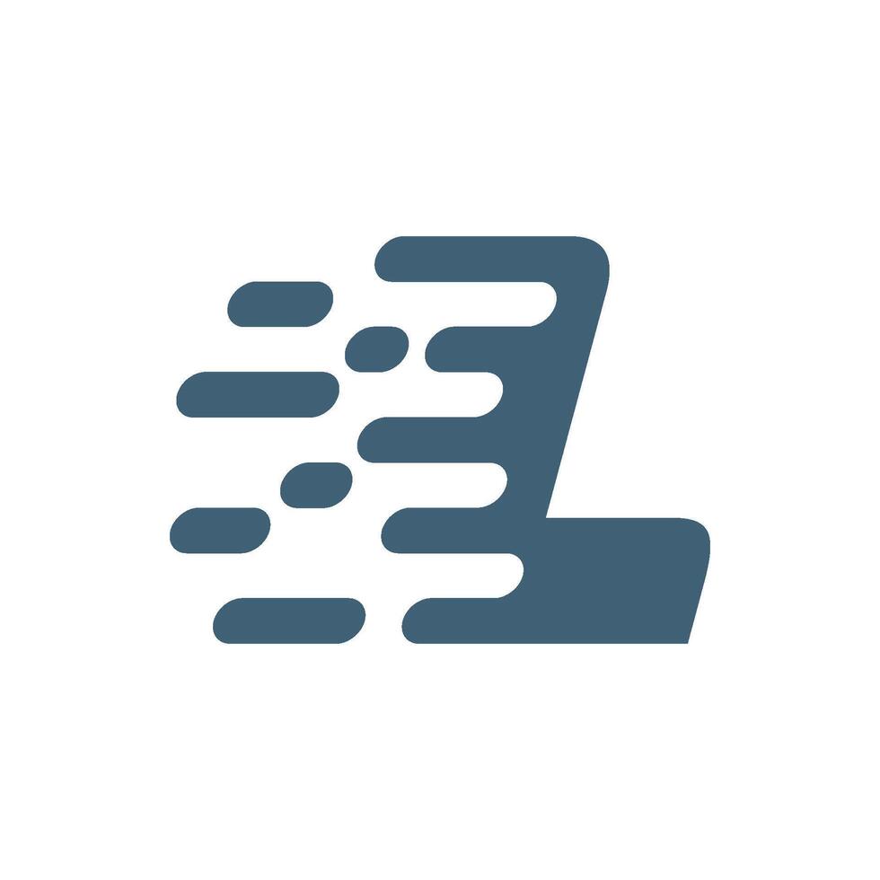 Fast Pixel Letter L Logo Template Illustration Design. EPS 10. vector