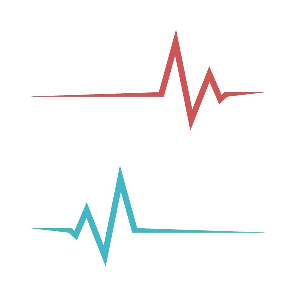 Set Cardiogram Line Letter M Logo Template Illustration Design. EPS 10. vector
