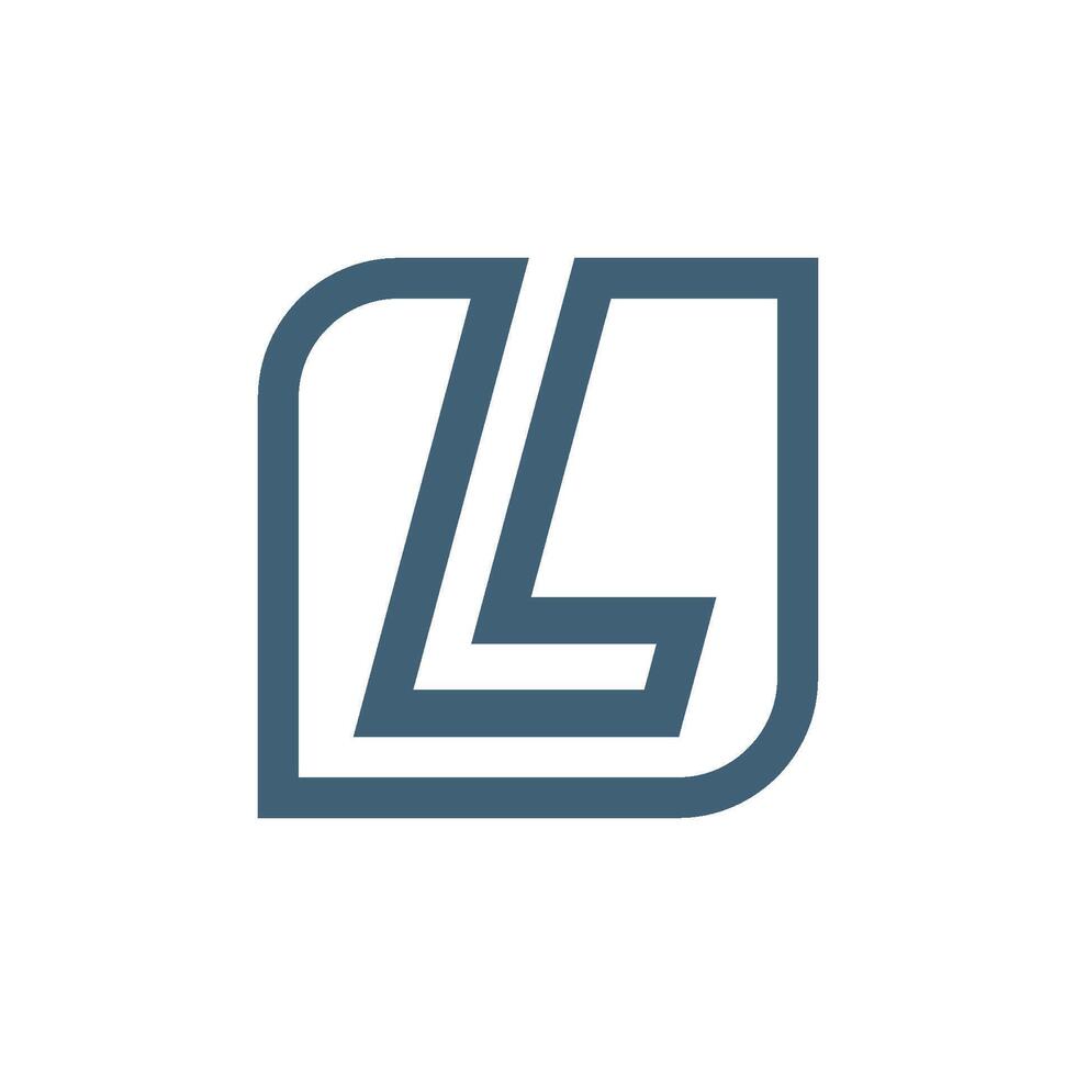 Square Lines Letter L Logo Template Illustration Design. EPS 10. vector