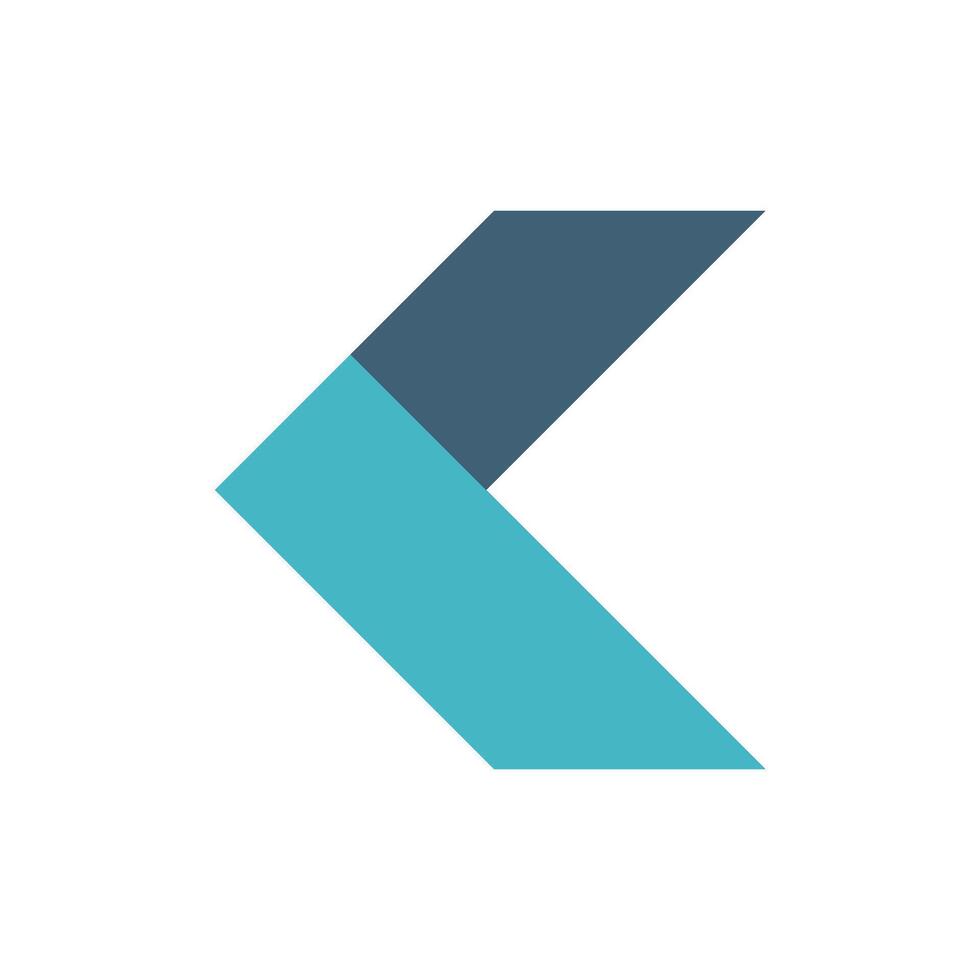 Folded Arrow Letter K Logo Template Illustration Design. EPS 10. vector