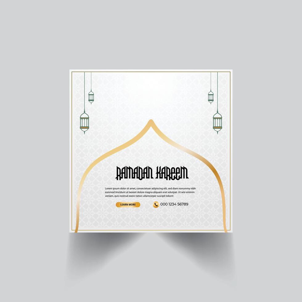 Ramadan design template for social media posting.Ramadan Kareem concept poster set.Ramadan social banner design vector
