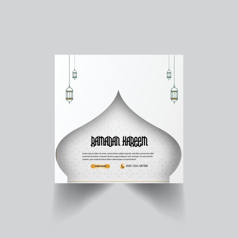 Ramadan design template for social media posting.Ramadan Kareem concept poster set.Ramadan social banner vector