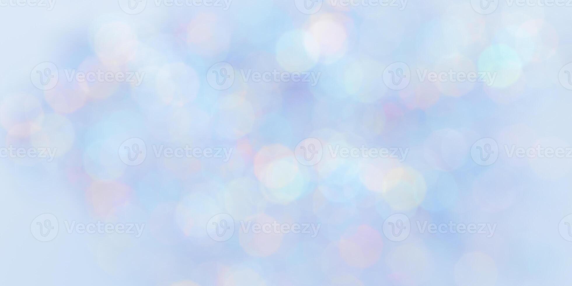 Blue Bokeh Lights as Soft Pastel Background, Abstract bokeh background, natural flare from lights, blurred round texture as holiday backdrop, celebration fon with optical effect photo
