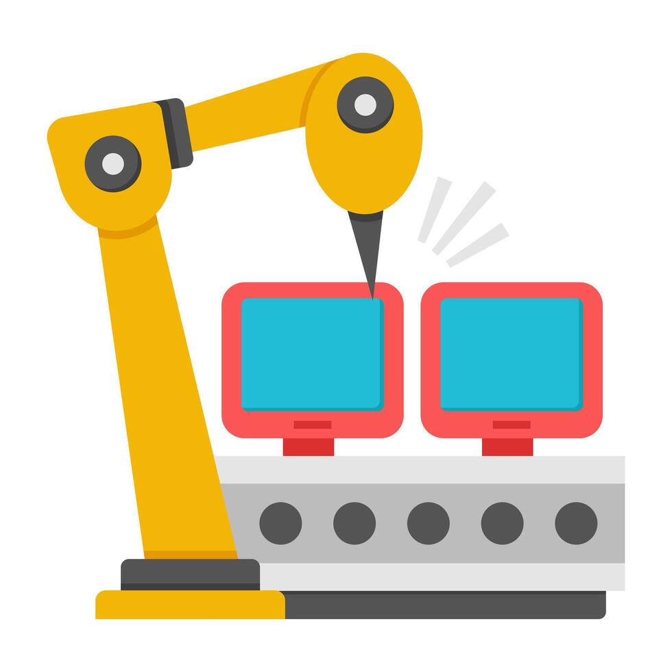 Modern design of LCD production line vector