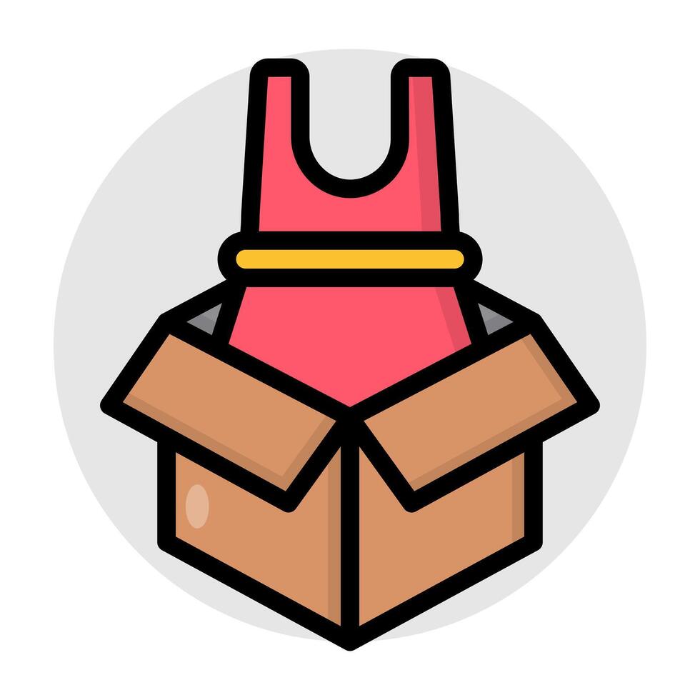 Modern design t shirt parcel vector