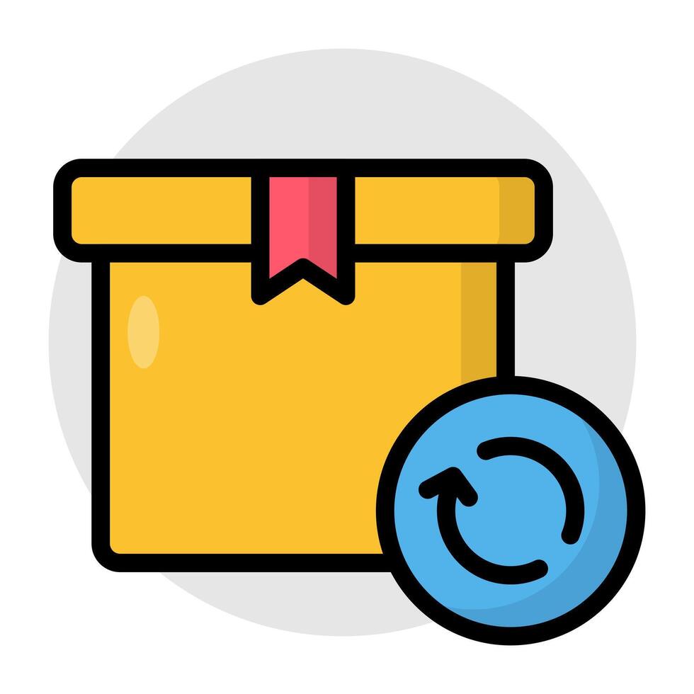 An editable design icon of parcel update vector