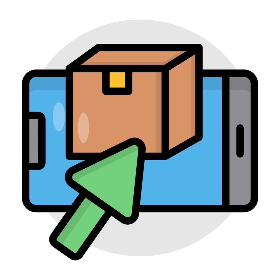 Perfect design of mobile parcel vector
