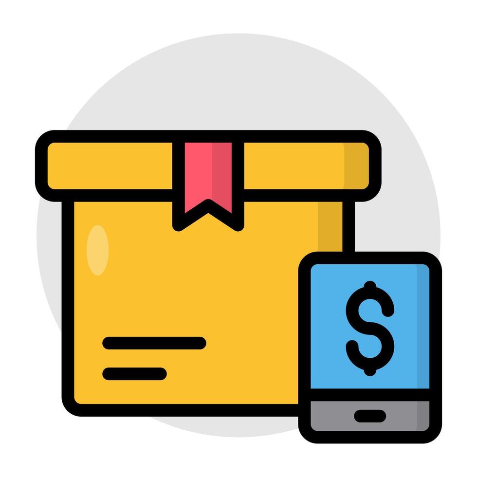 Conceptual flat design of cash on delivery vector