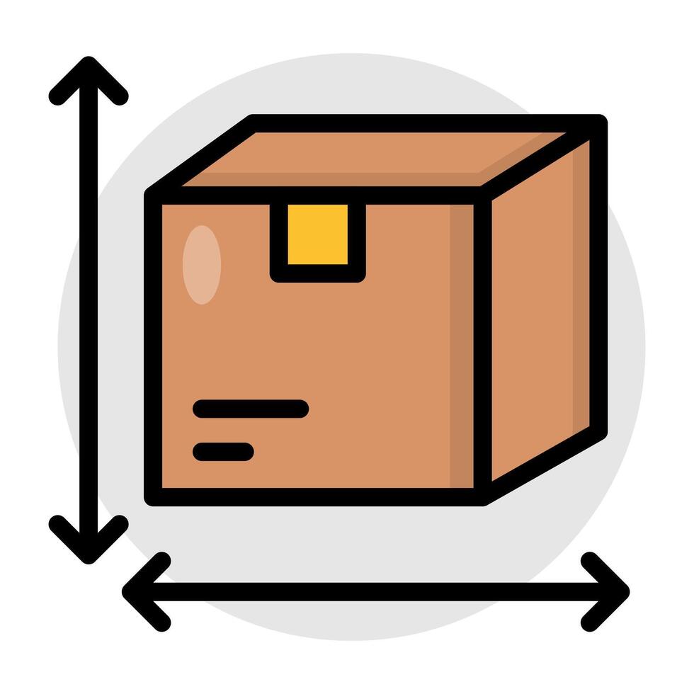 Trendy design of parcel size vector
