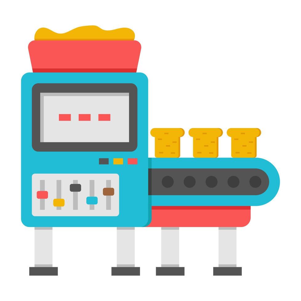 A unique design of automated production line vector