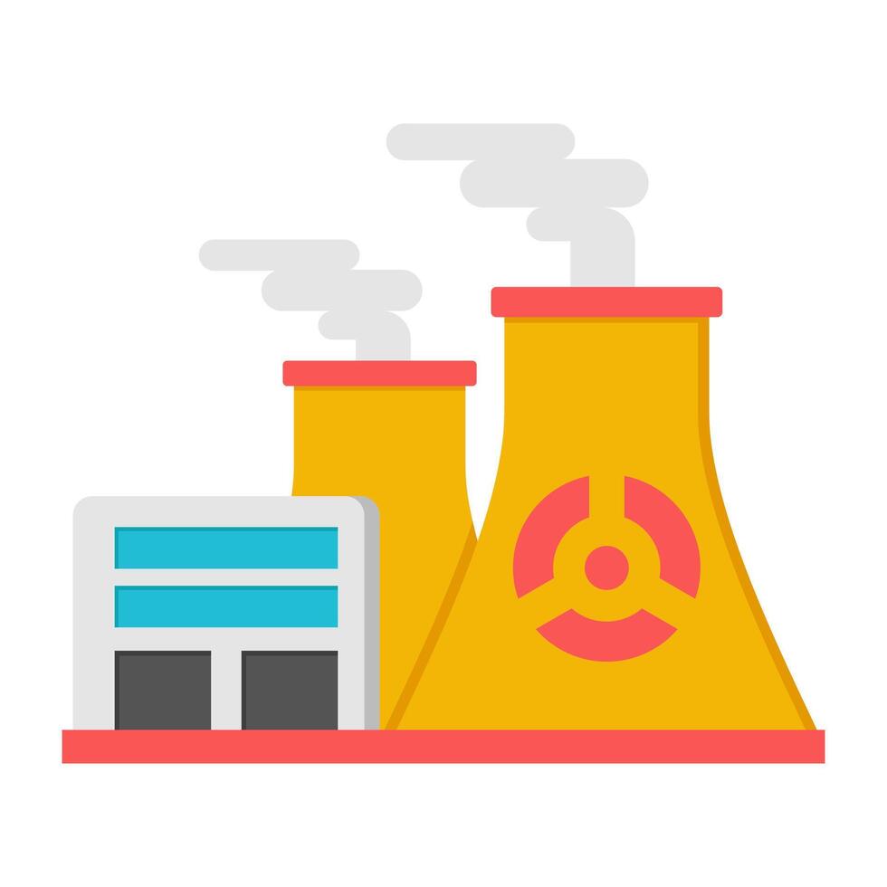 A unique design icon of nuclear plant vector