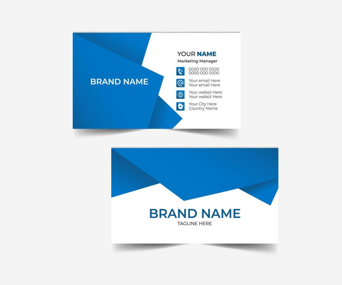Marketing manager simple business card vector