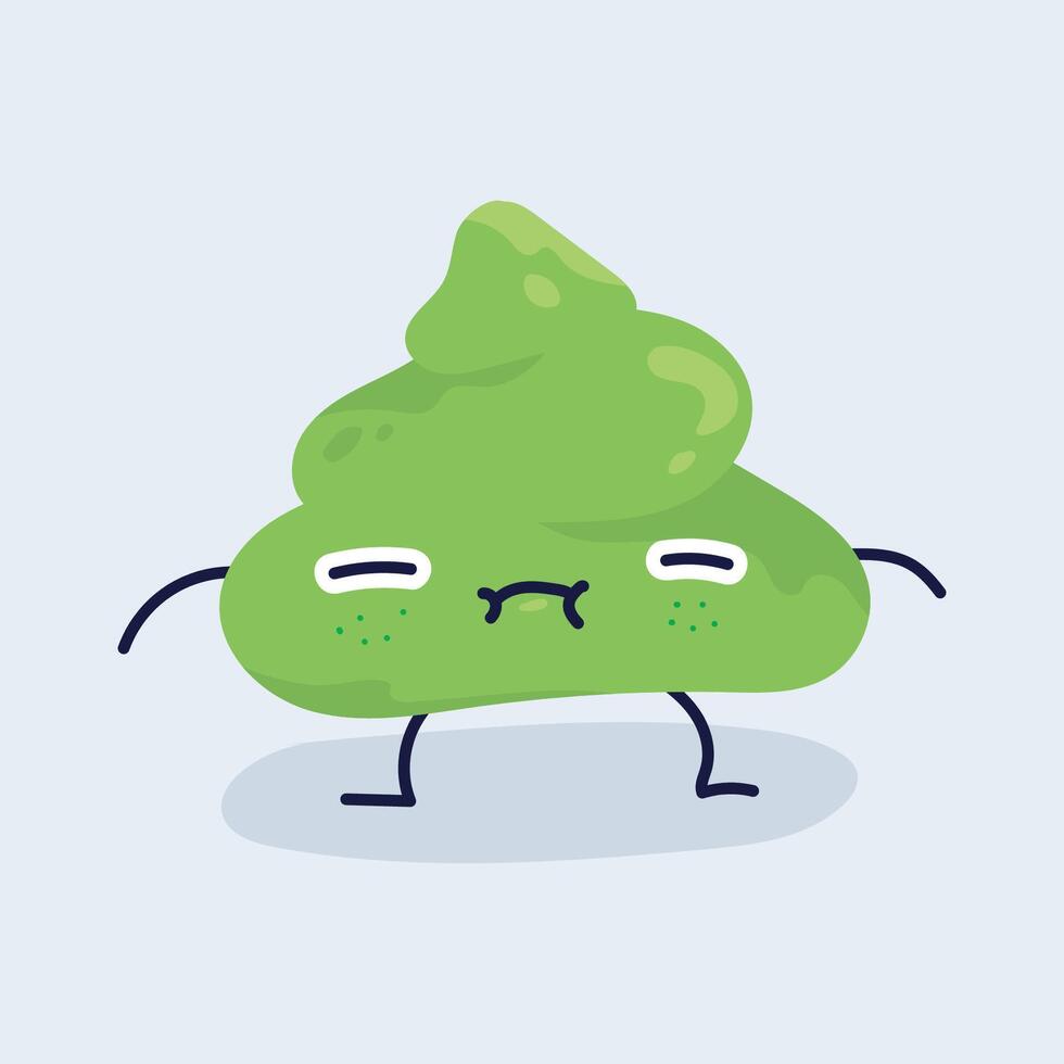 wasabi cute character in isolated flat design vector