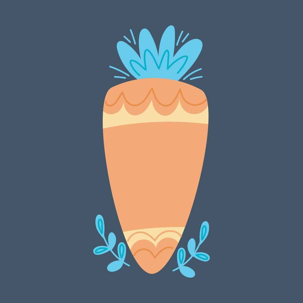 cute carrot vegetable in isolated flat design vector