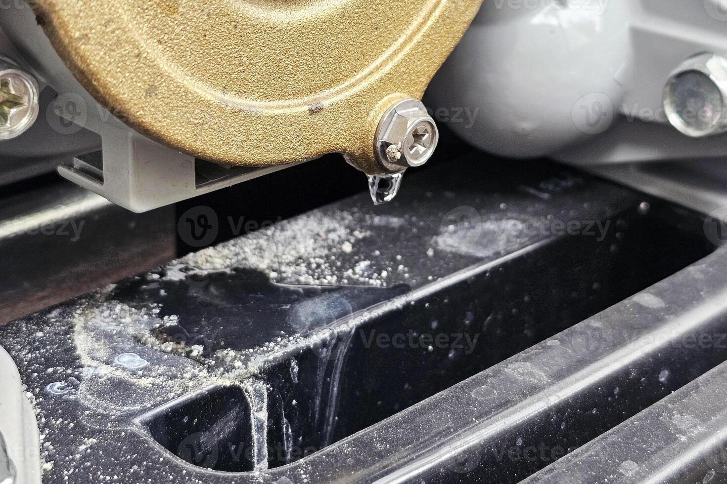 Close up Leak Point in the Water Pump photo