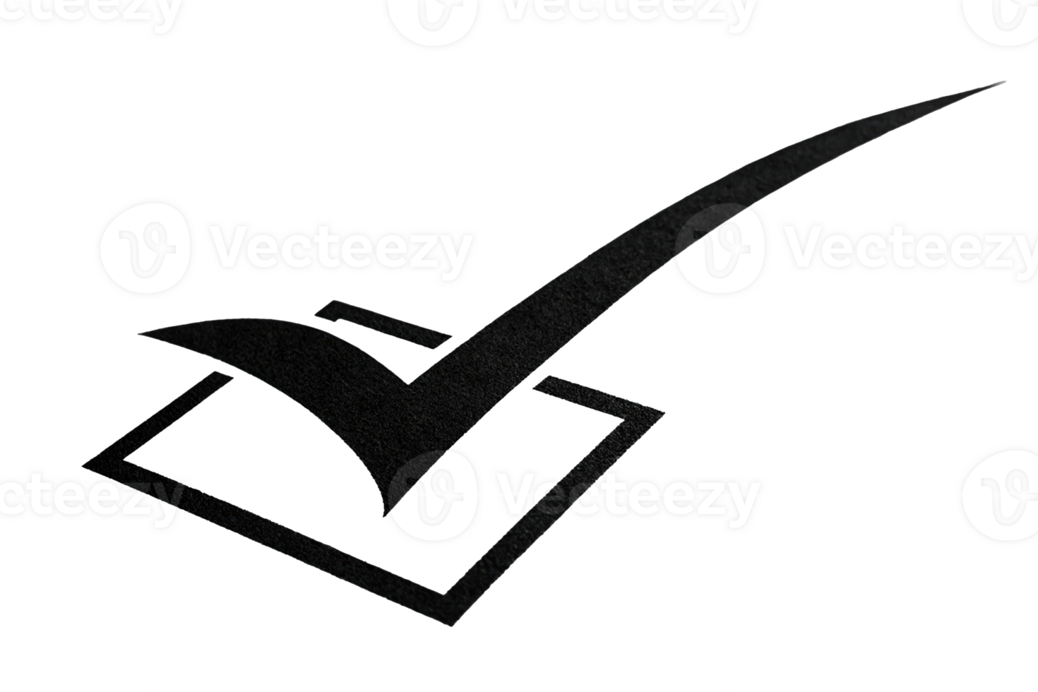 Bold checkmark symbol indicating completion of a task or satisfaction at the end of a checklist png