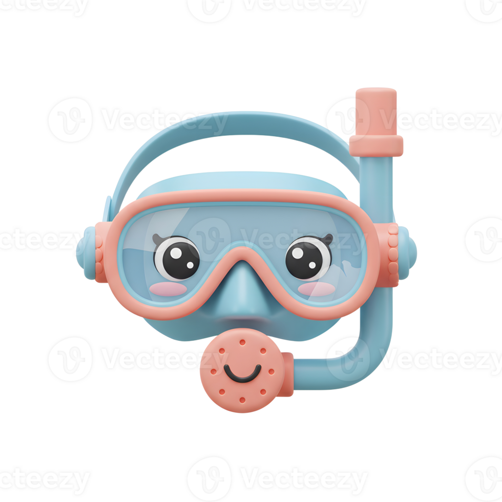 Cute Diving Mask Snorkel Toy for Kids Summer Fun png