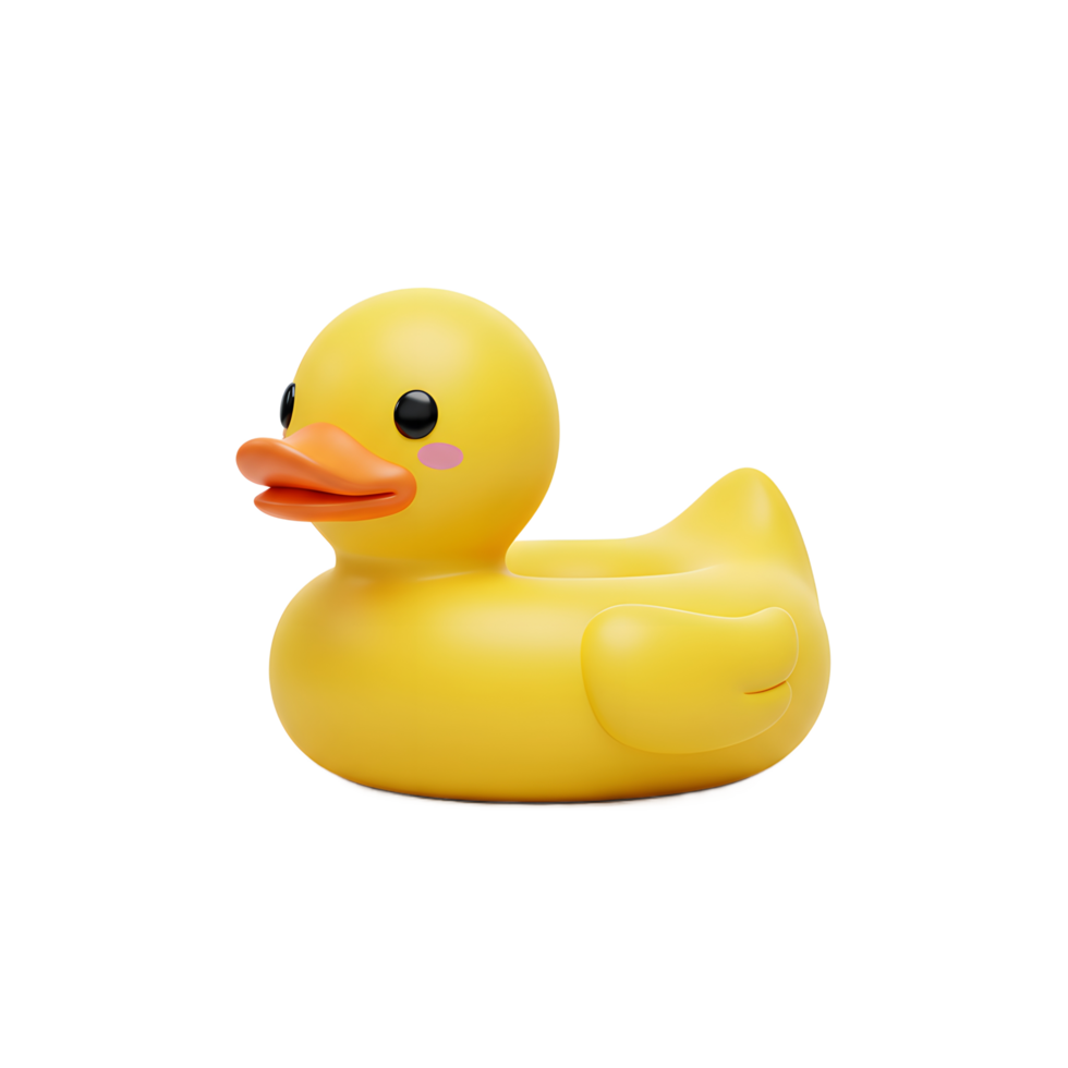 Cute Yellow Rubber Duck Toy Bathtime Fun png