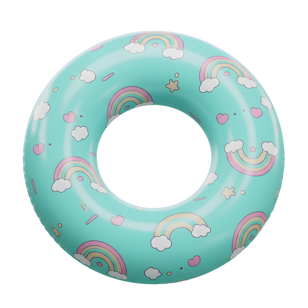 Cute Rainbow Pool Float for Summer Fun png
