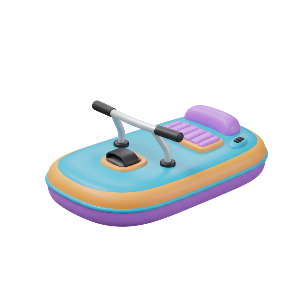 Fun 3D Render of a Colorful Inflatable Boat png