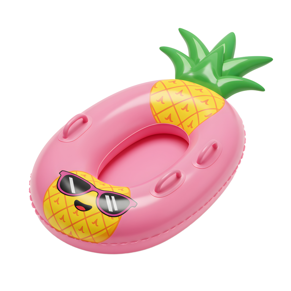 Fun Pink Pineapple Pool Float for Summer png