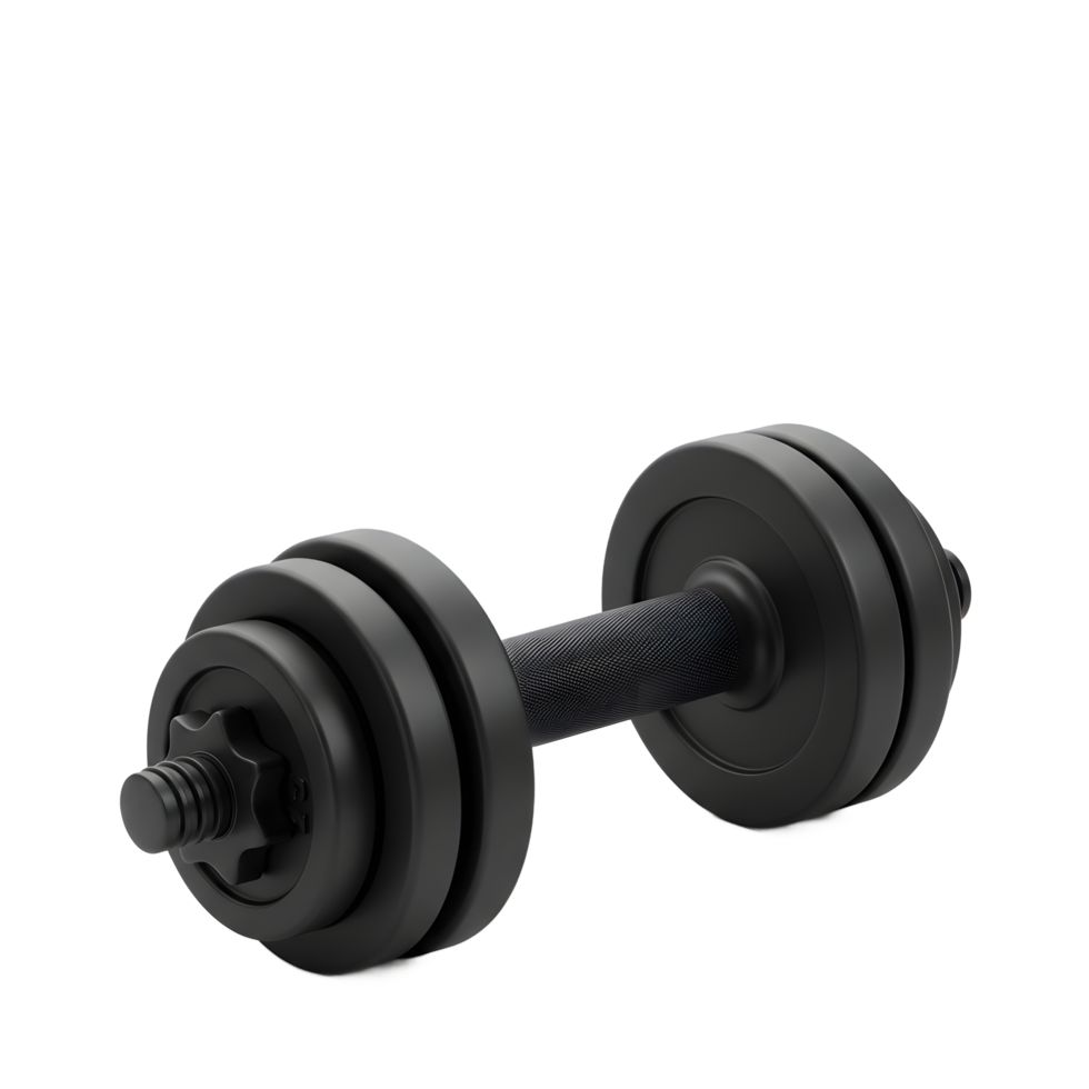 Black Dumbbell Weight Fitness Exercise Gym Equipment png
