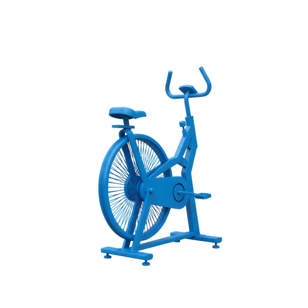 Blue Exercise Bike Stationary Bicycle Fitness Workout png