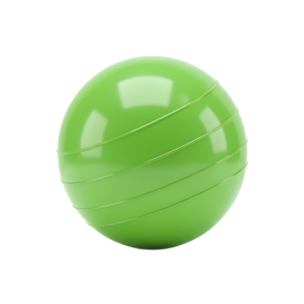 Green Exercise Ball for Fitness and Core Strengthening png
