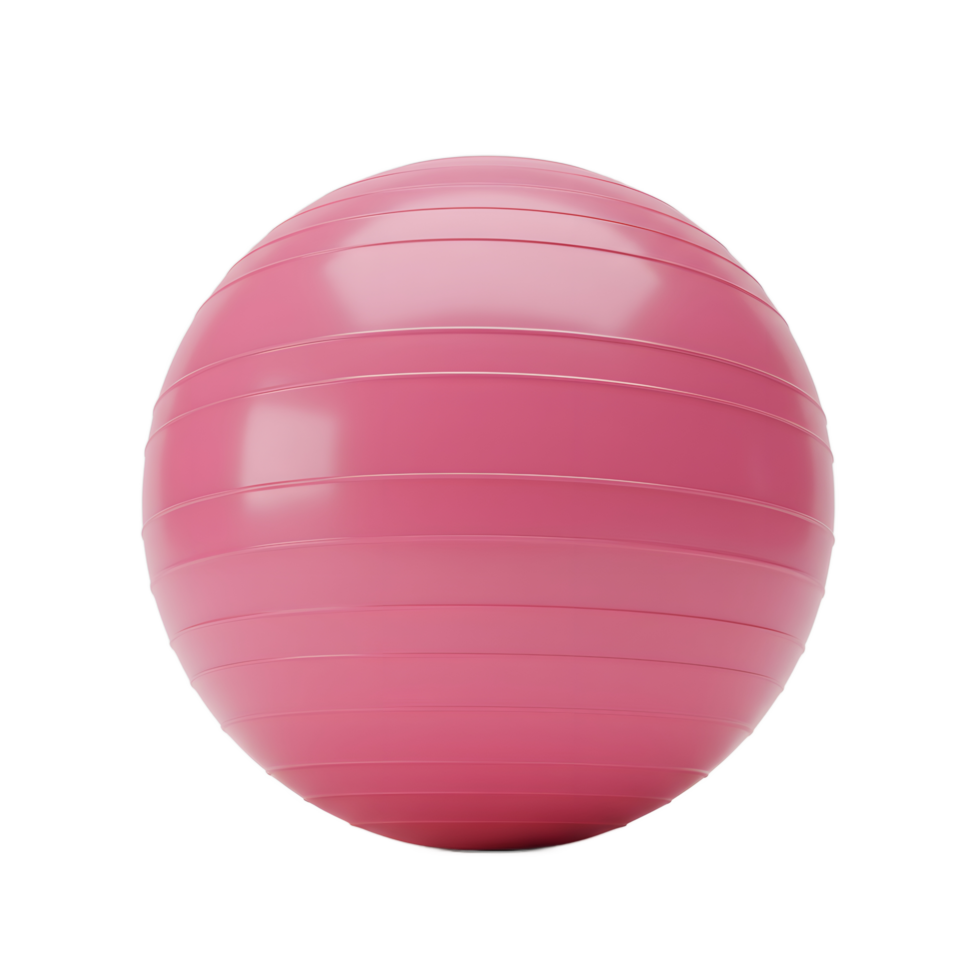 Pink Exercise Ball Yoga Fitness Pilates Ball png