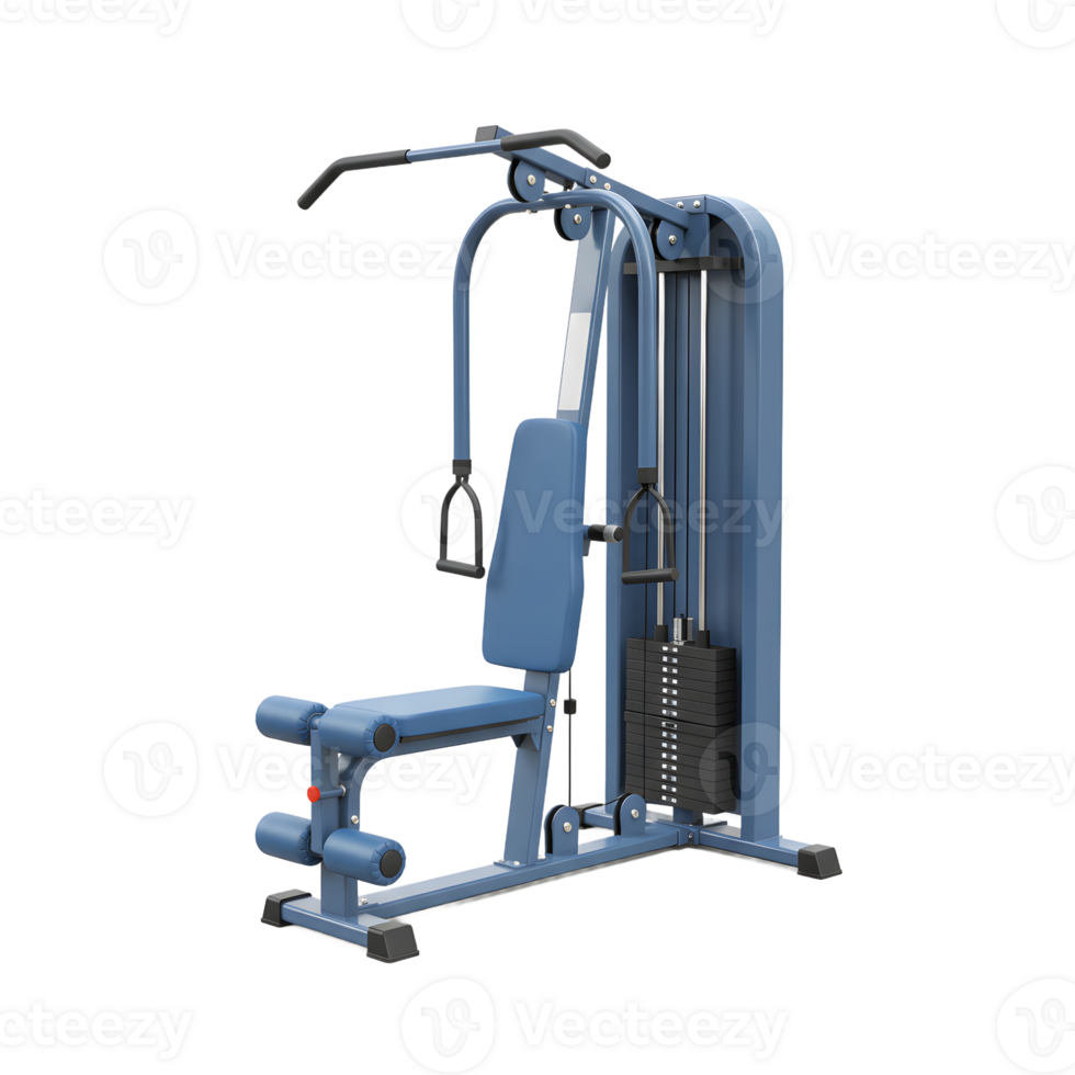 Blue Home Gym Multi-Station Weight Machine for Strength Training png