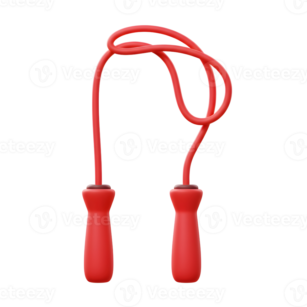 jump rope with red color and elegant design on transparent background png
