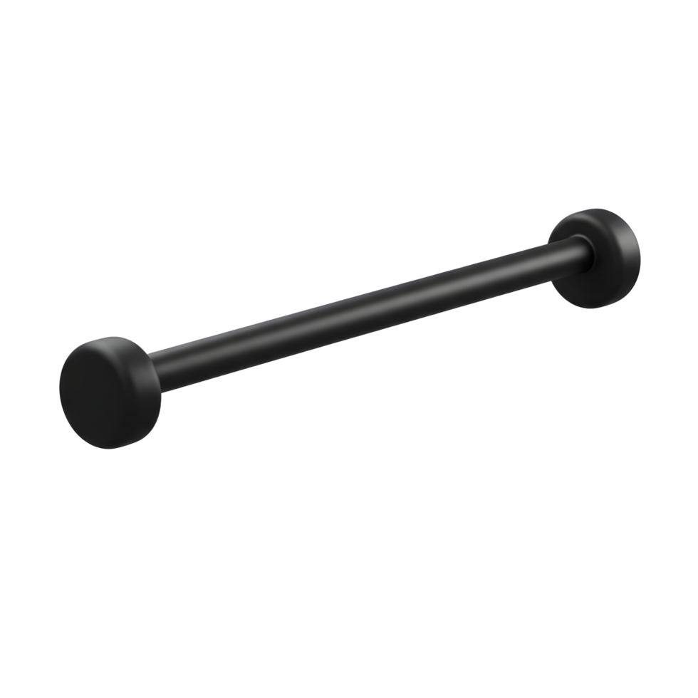 Black Matte Shower Rod Modern Bathroom Hardware png