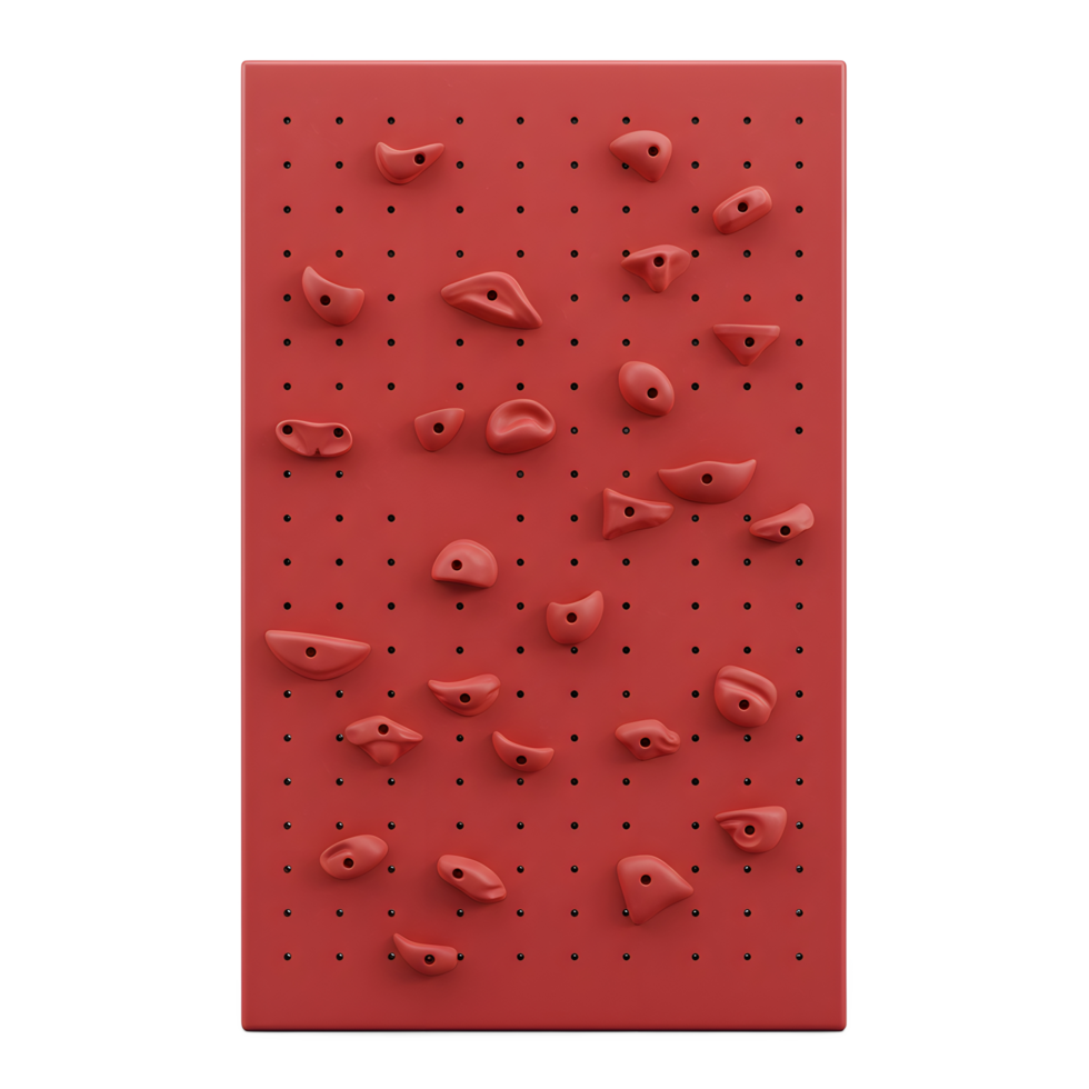 Red Climbing Hold Wall Panel for Home Gym Training png