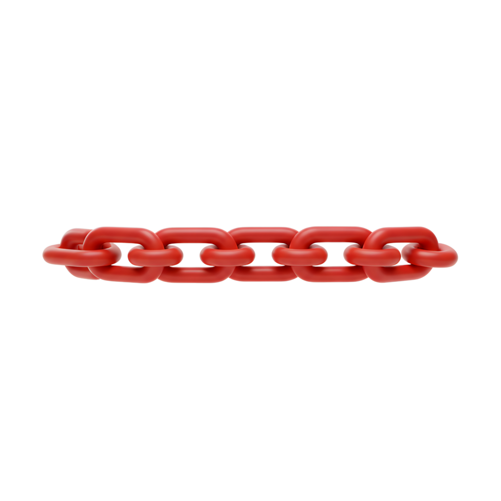 Red Chain Links Seamless Connection Illustration png