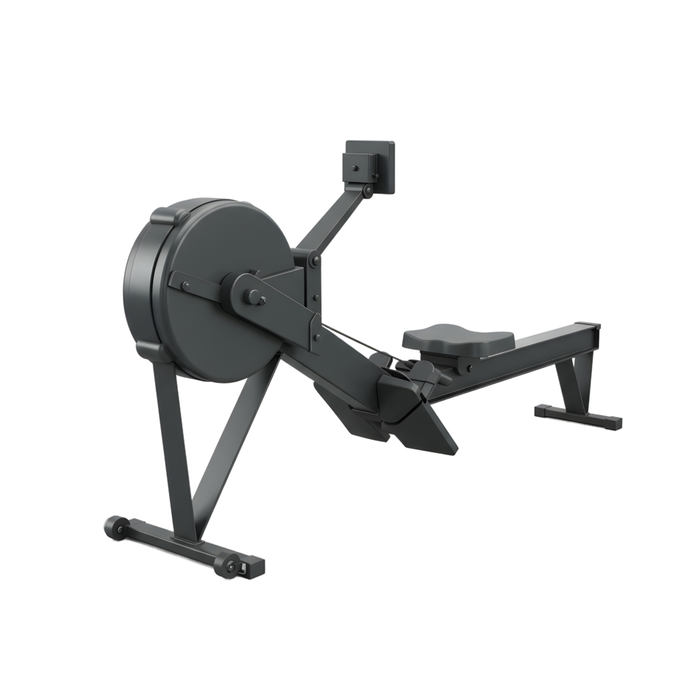 Black Magnetic Rowing Machine for Home Gym Workout png