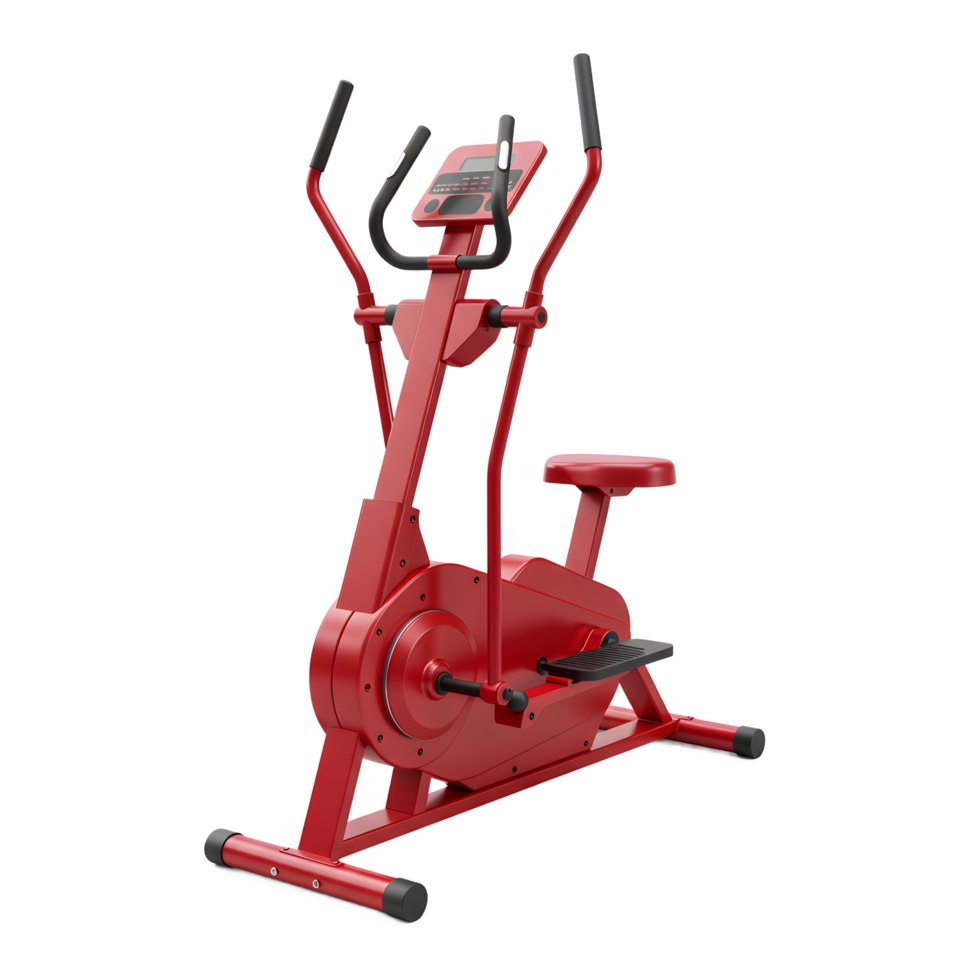 Red Upright Exercise Bike for Home Gym Fitness png