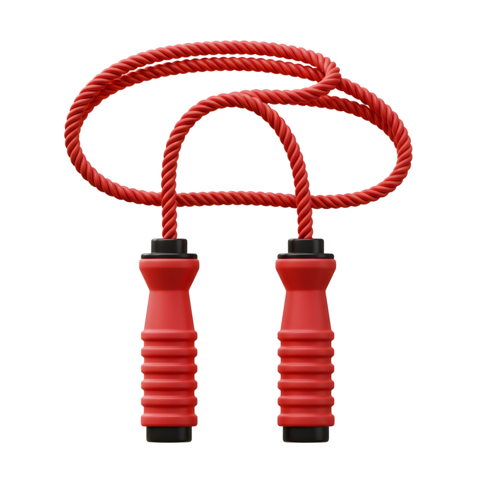Red Jump Rope Fitness Exercise Workout Equipment png