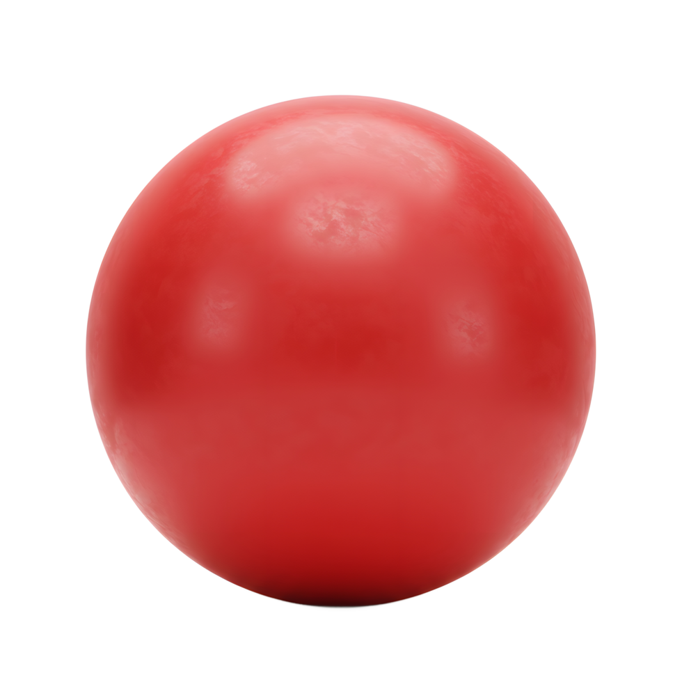 Perfect Red Sphere 3D Render High Resolution Image png