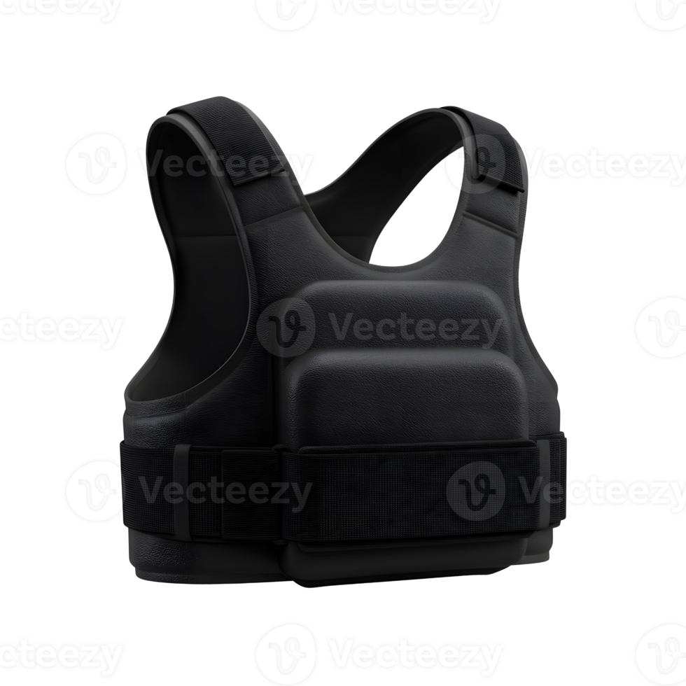 Black Bulletproof Vest Body Armor Protection Gear png