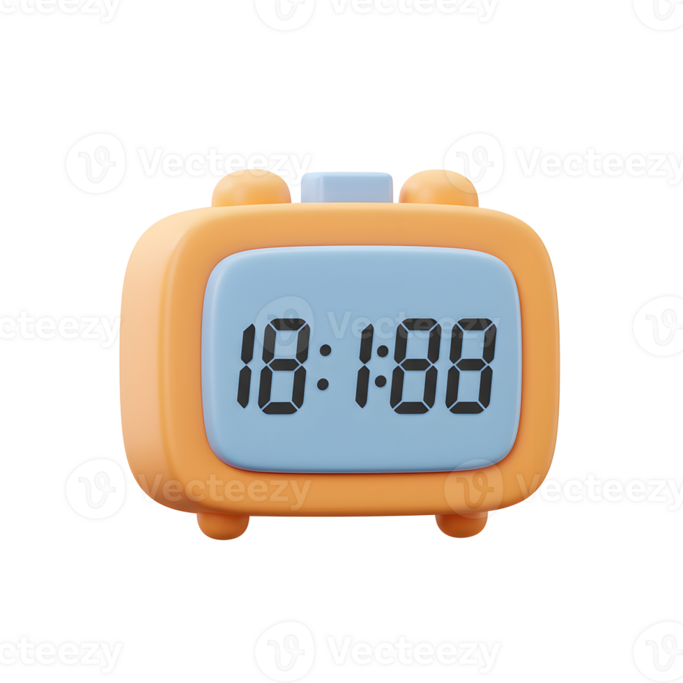 Digital Clock Showing Time 18188 Isolated on White Background png