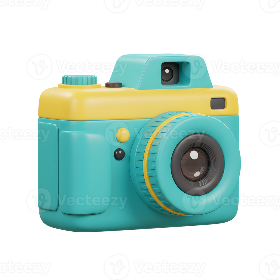 Stylized Toy Camera Isolated on White Background with Playful Design png