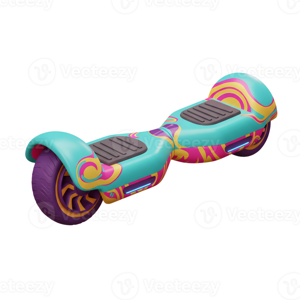 Colorful Hoverboard Isolated on White Background for Fun and Transportation png